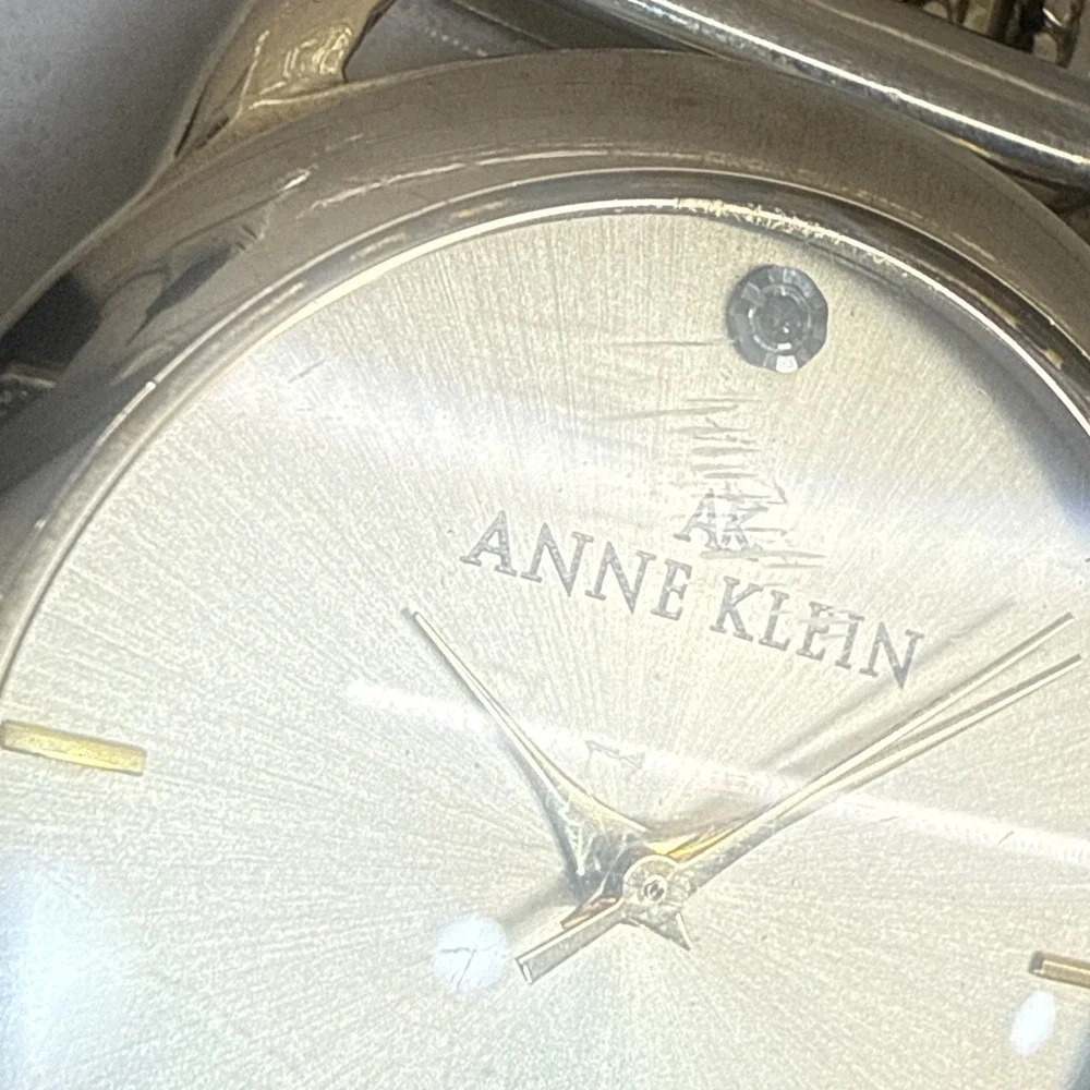 Anne Klein Ladies Watch Multi Strand Band Bracelet Diamond Gold Tone New Battery